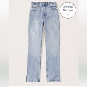 ABERCROMBIE & FITCH STRAIGHT JEANS - side slit - 25R